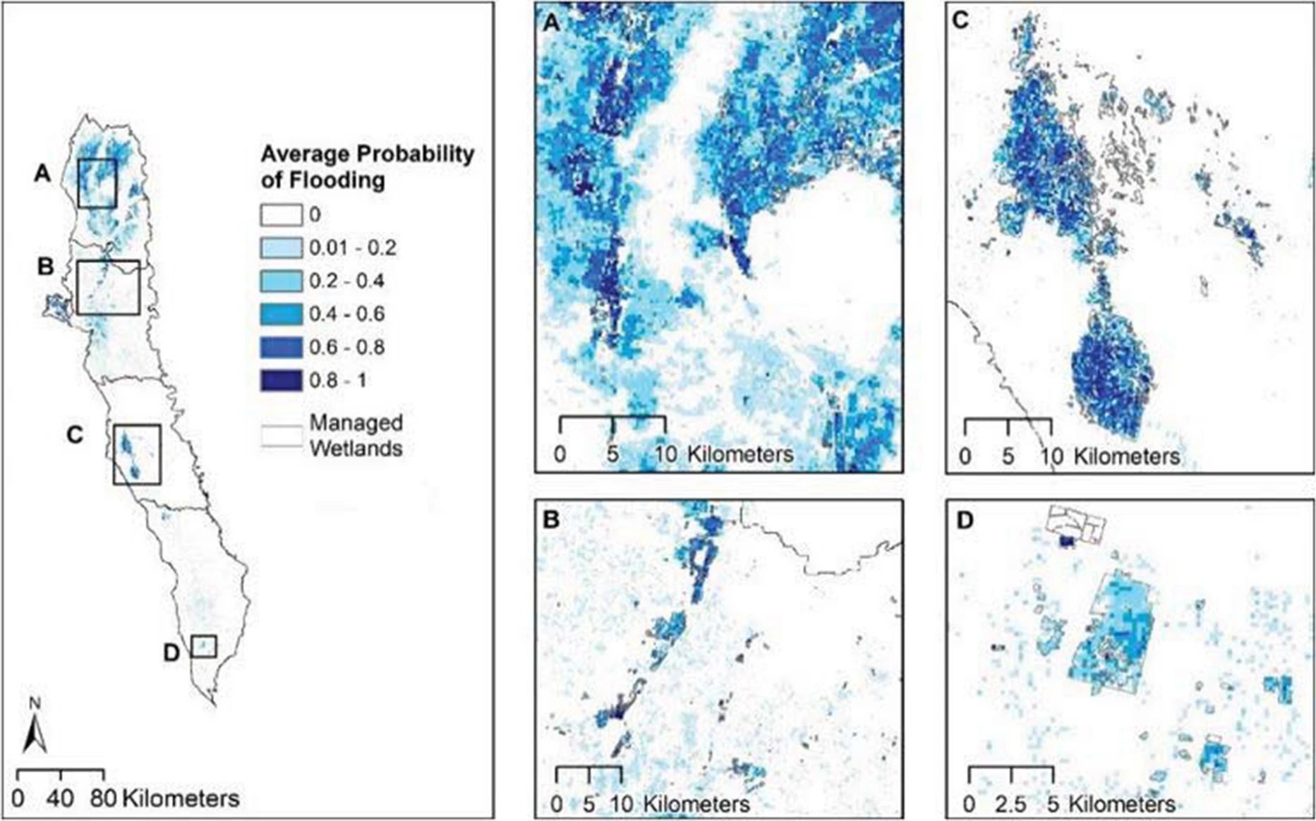 Flooding probability map from Wilson et al., 2022